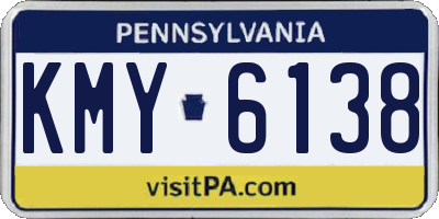 PA license plate KMY6138