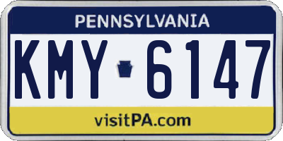 PA license plate KMY6147