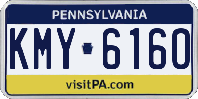 PA license plate KMY6160