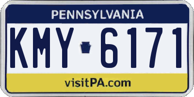 PA license plate KMY6171