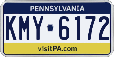 PA license plate KMY6172
