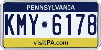 PA license plate KMY6178