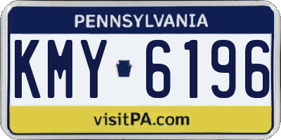 PA license plate KMY6196
