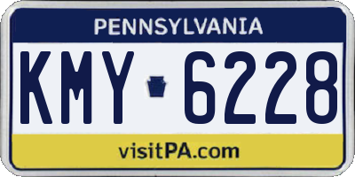 PA license plate KMY6228