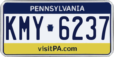 PA license plate KMY6237
