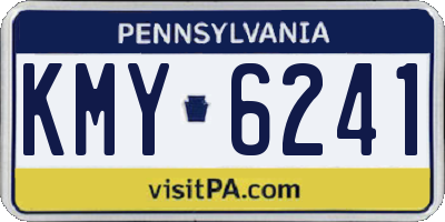 PA license plate KMY6241