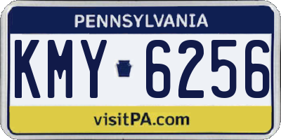 PA license plate KMY6256