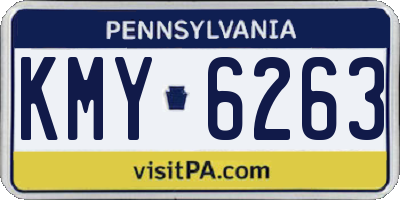 PA license plate KMY6263