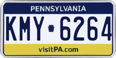 PA license plate KMY6264