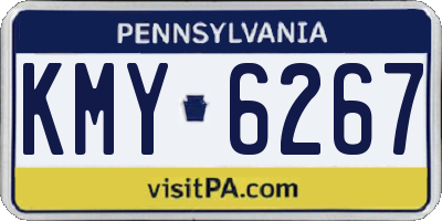 PA license plate KMY6267