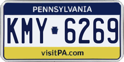 PA license plate KMY6269