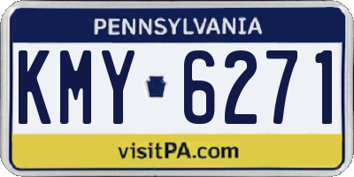 PA license plate KMY6271