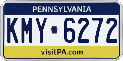PA license plate KMY6272