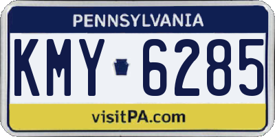PA license plate KMY6285