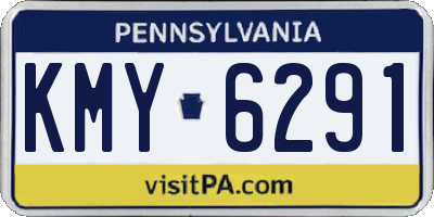 PA license plate KMY6291