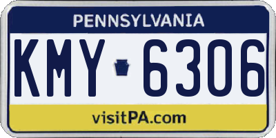 PA license plate KMY6306