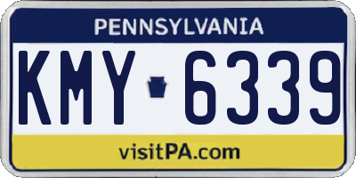 PA license plate KMY6339