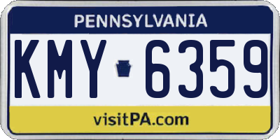 PA license plate KMY6359