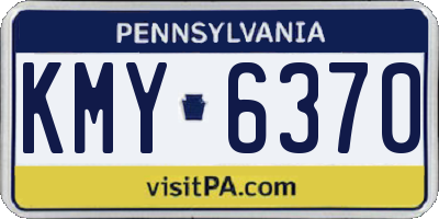 PA license plate KMY6370