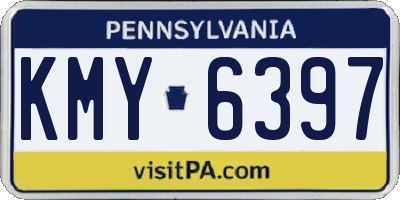 PA license plate KMY6397