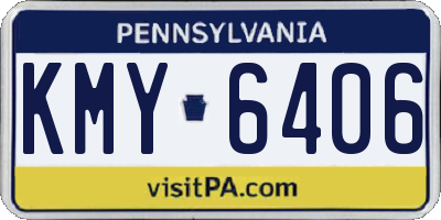 PA license plate KMY6406