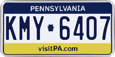 PA license plate KMY6407