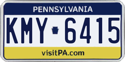 PA license plate KMY6415