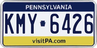 PA license plate KMY6426