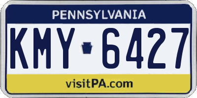 PA license plate KMY6427