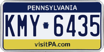 PA license plate KMY6435
