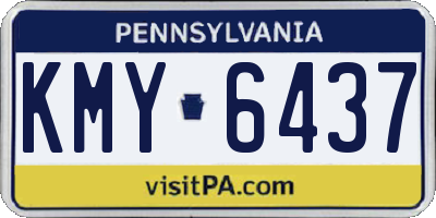 PA license plate KMY6437