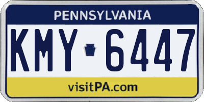 PA license plate KMY6447