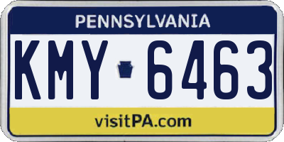 PA license plate KMY6463