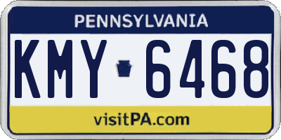 PA license plate KMY6468