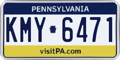 PA license plate KMY6471