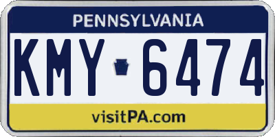 PA license plate KMY6474