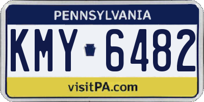 PA license plate KMY6482