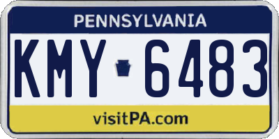 PA license plate KMY6483