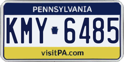 PA license plate KMY6485