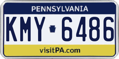PA license plate KMY6486