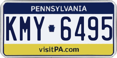PA license plate KMY6495