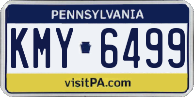 PA license plate KMY6499