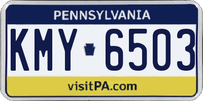 PA license plate KMY6503