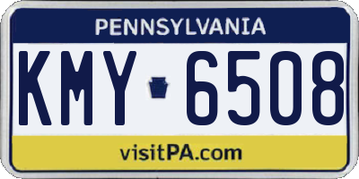 PA license plate KMY6508