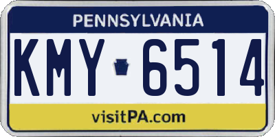 PA license plate KMY6514