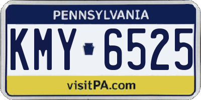 PA license plate KMY6525