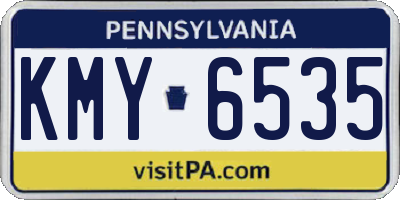 PA license plate KMY6535