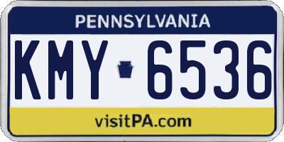 PA license plate KMY6536