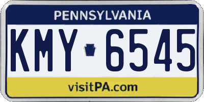 PA license plate KMY6545