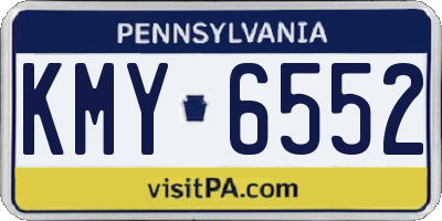 PA license plate KMY6552